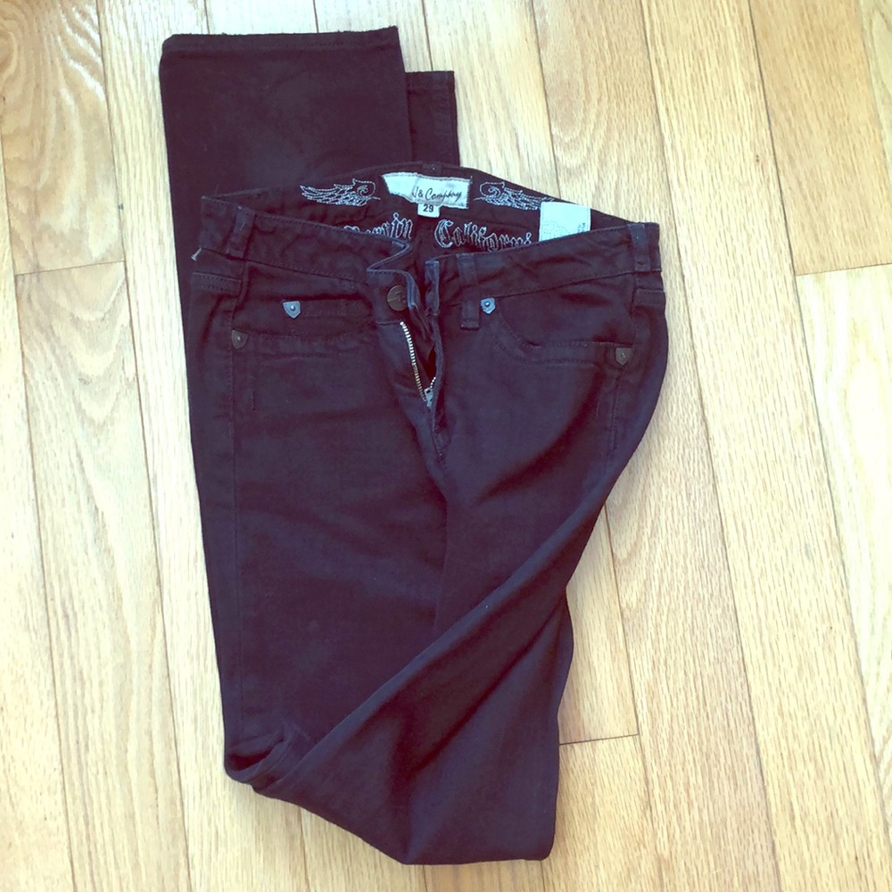 J company black skull jeans